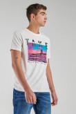 Camiseta manga corta estampada.
