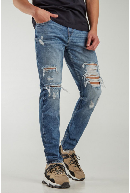 Jean Slim con rotos