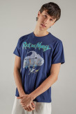 Camiseta, con estampado en frente, de Rick & Morty.