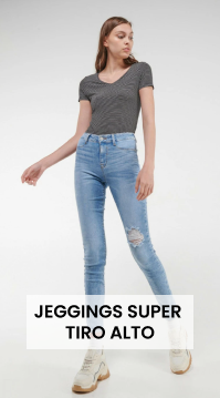 Jeggings super tiro alto